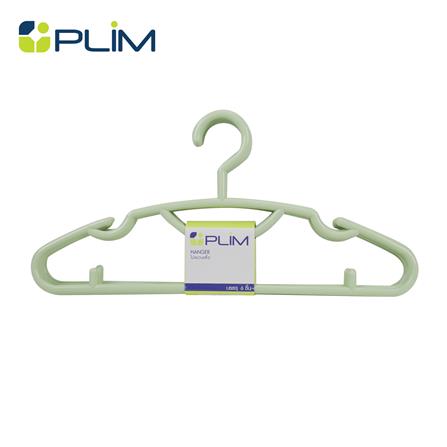 ไม้แขวนเสื้อ KING SIZE PLIM สีเขียว (แพ็ก 6 ชิ้น)_0