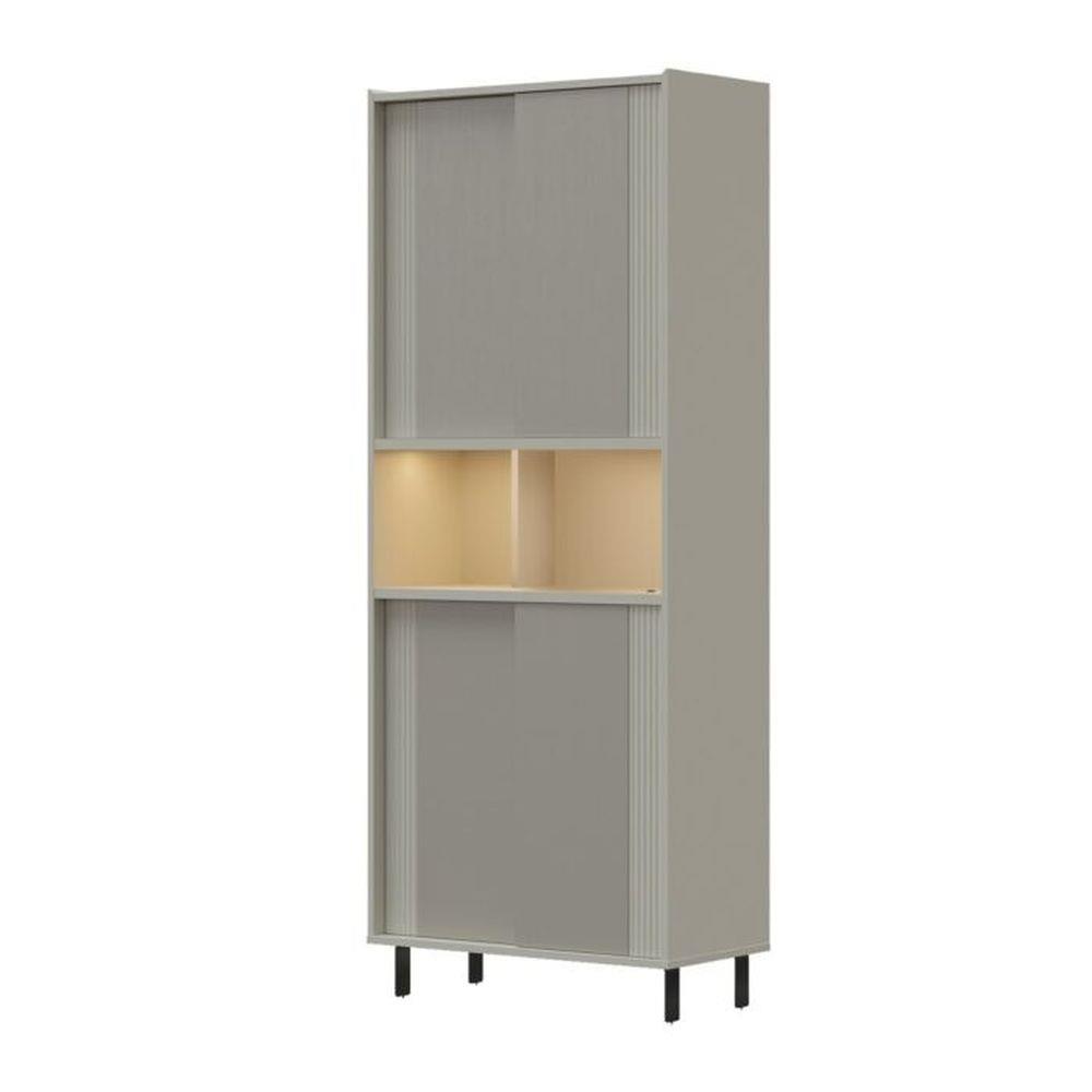 ตู้สูงบานผสม SB FURNITURE NEX COLLECTION 19236022 80 ซม. สี MAGIC GREY