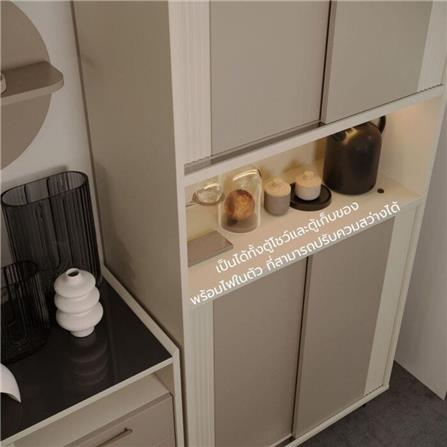 ตู้สูงบานผสม SB FURNITURE NEX COLLECTION 19236022 80 ซม. สี MAGIC GREY_3