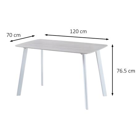 โต๊ะทานข้าว FURDINI NOAH 120 ซม. สีลายหิน/ขาว_4