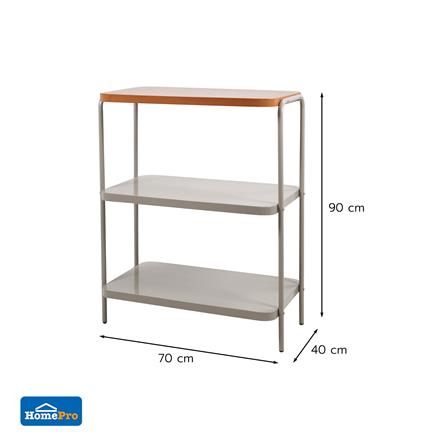 ชั้นวางของ 3 ชั้น FURDINI LAMI 70 ซม. สี NATURAL OAK/TAUPE_7