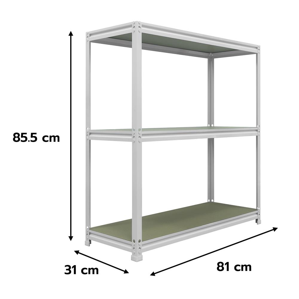 ชั้นวางของโล่ง 3 ชั้น FURDINI BASIO 81 ซม. สีขาว/ไม้