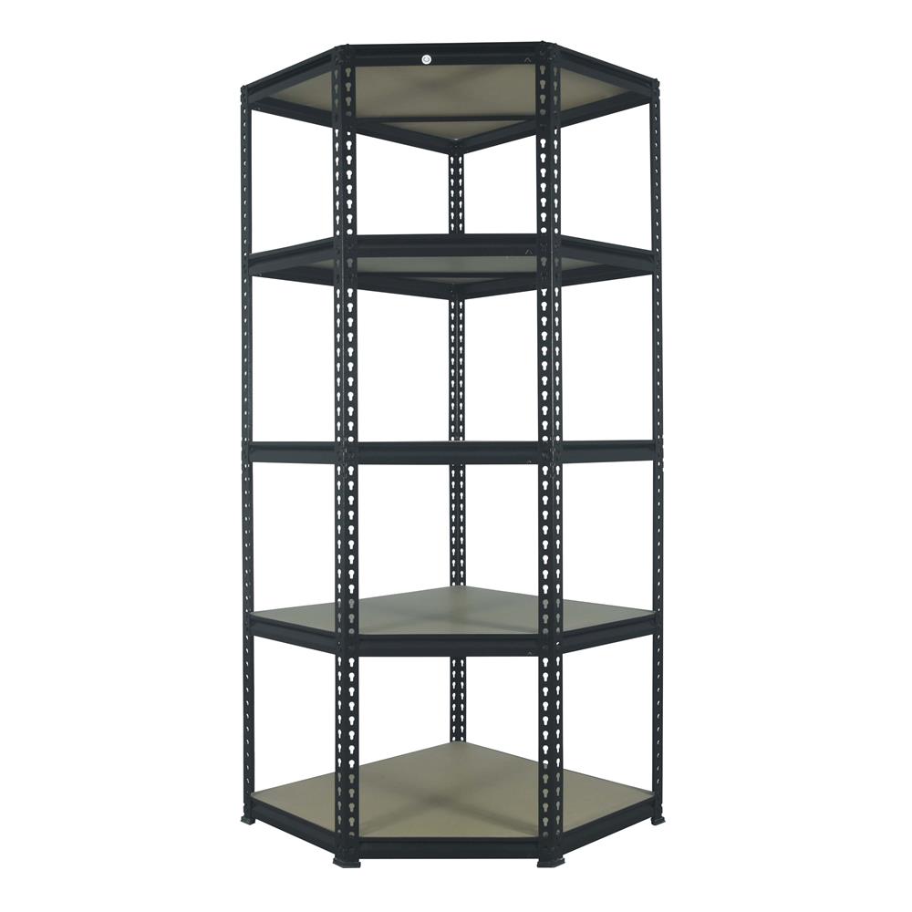 ชั้นวางของโล่งเข้ามุม 5 ชั้น FURDINI BAY 73 ซม. สีดำ