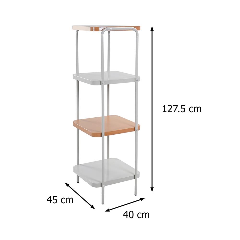ชั้นวางของ 4 ชั้น FURDINI LAMI 45 ซม. สี NATURAL OAK/TAUPE