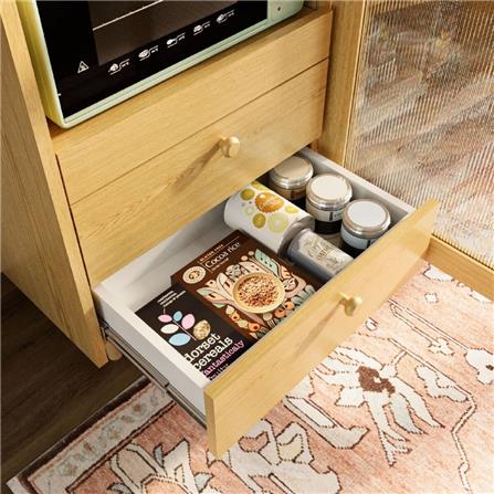 ตู้สูงบานผสม SB FURNITURE MIZU 19215432 160 ซม. สี CANYON OAK_5