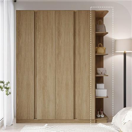 ตู้สูงจบมุมขวา SB FURNITURE SKIFT 19240776 30 ซม. สีไม้อ่อน_2