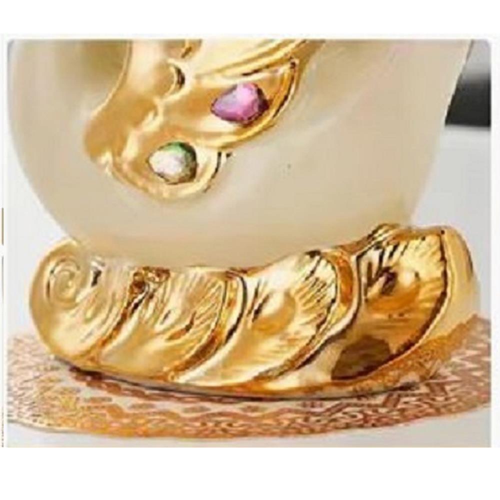 แจกันตกแต่งพร้อมกุหลาบสีแดง INTERY CT209E041_10 สีขาว/ทอง/แดง