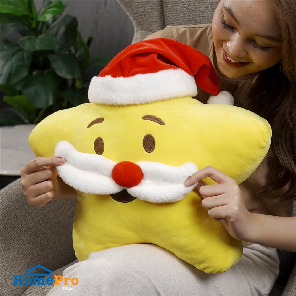 หมอนอิง SNAZZ X-MAS STAR 14.5X16.5 นิ้ว สีเหลือง