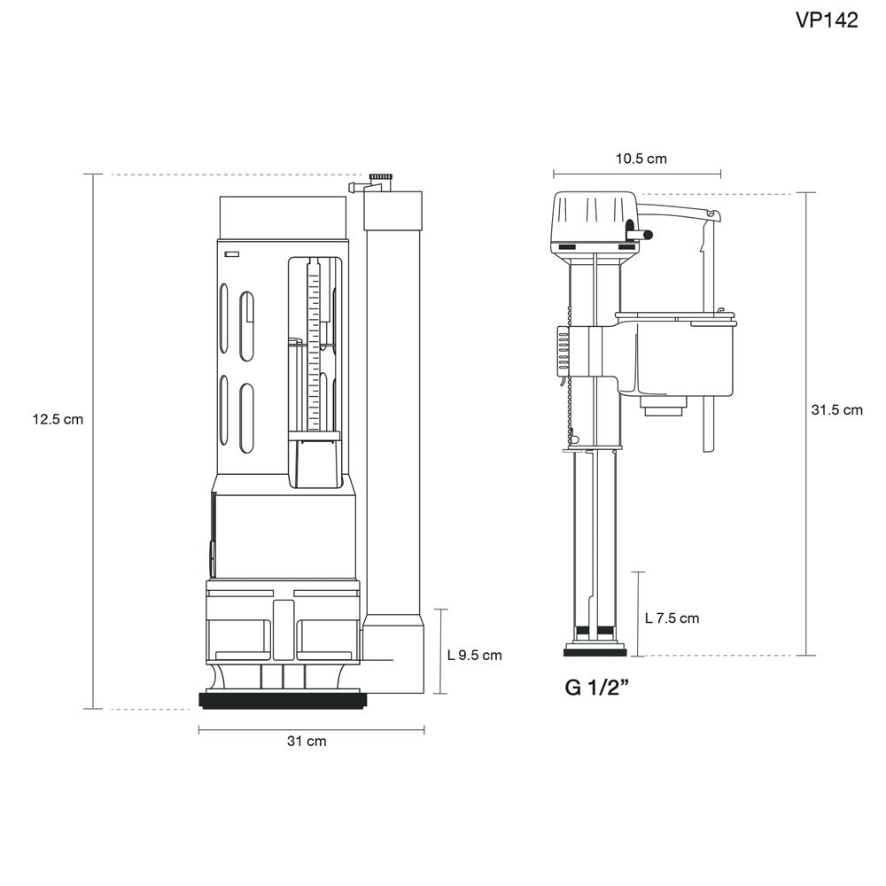 วาล์วครบชุด EXCEL EC-VP142