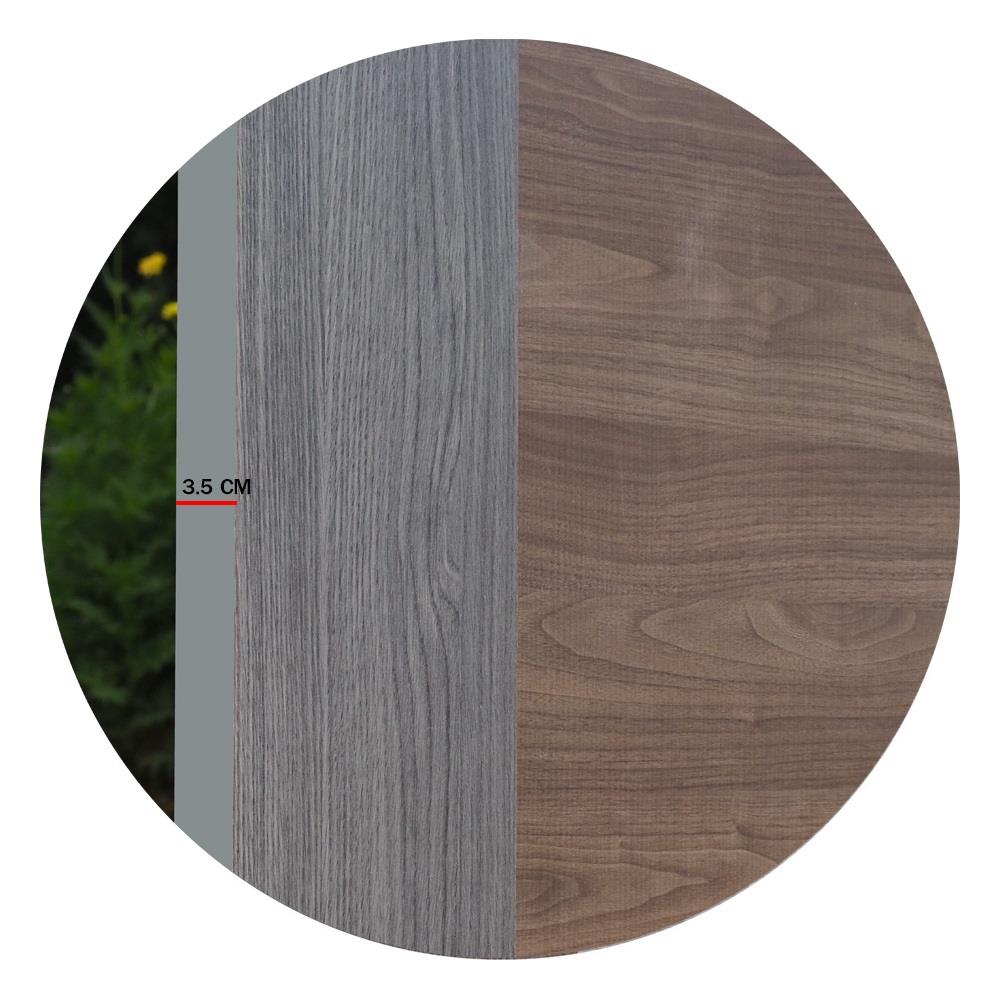 ประตูภายในเมลามีน ไม่เจาะลูกบิด METRO MD529 REAL+MD435 MARYLAND 90x200 ซม. สีเทา-โอ๊ค