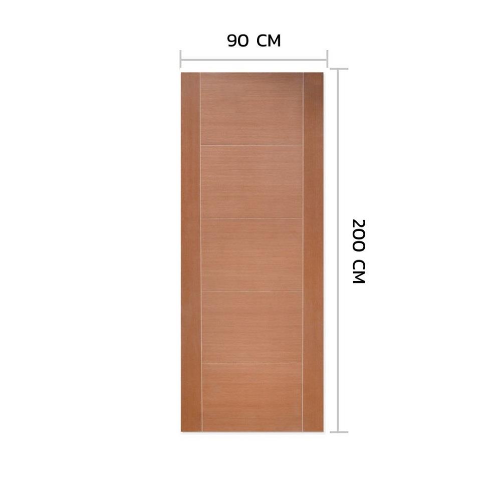 ประตูภายใน HDF ไม่เจาะลูกบิด METRO ROSE WOOD 03 VENEER 90x200 ซม. สีน้ำตาล