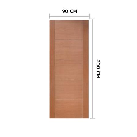 ประตูภายใน HDF ไม่เจาะลูกบิด METRO ROSE WOOD 03 VENEER 90x200 ซม. สีน้ำตาล_3