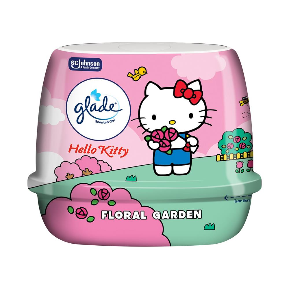 เจลปรับอากาศ GLADE HELLO KITTY 180 กรัม FLORAL GARDEN