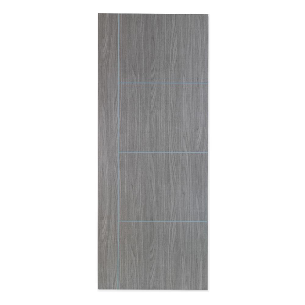 ประตูภายในเมลามีน ไม่เจาะลูกบิด METRO MD556 70x200 ซม. เซาะร่อง สี COMBI GREY