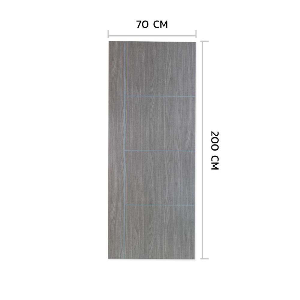 ประตูภายในเมลามีน ไม่เจาะลูกบิด METRO MD556 70x200 ซม. เซาะร่อง สี COMBI GREY