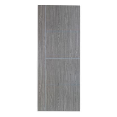 ประตูภายในเมลามีน ไม่เจาะลูกบิด METRO MD556 70x200 ซม. เซาะร่อง สี COMBI GREY_0
