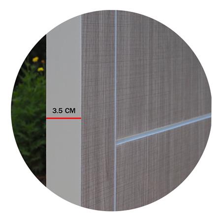 ประตูภายในเมลามีน ไม่เจาะลูกบิด METRO MD556 70x200 ซม. เซาะร่อง สี COMBI GREY_4