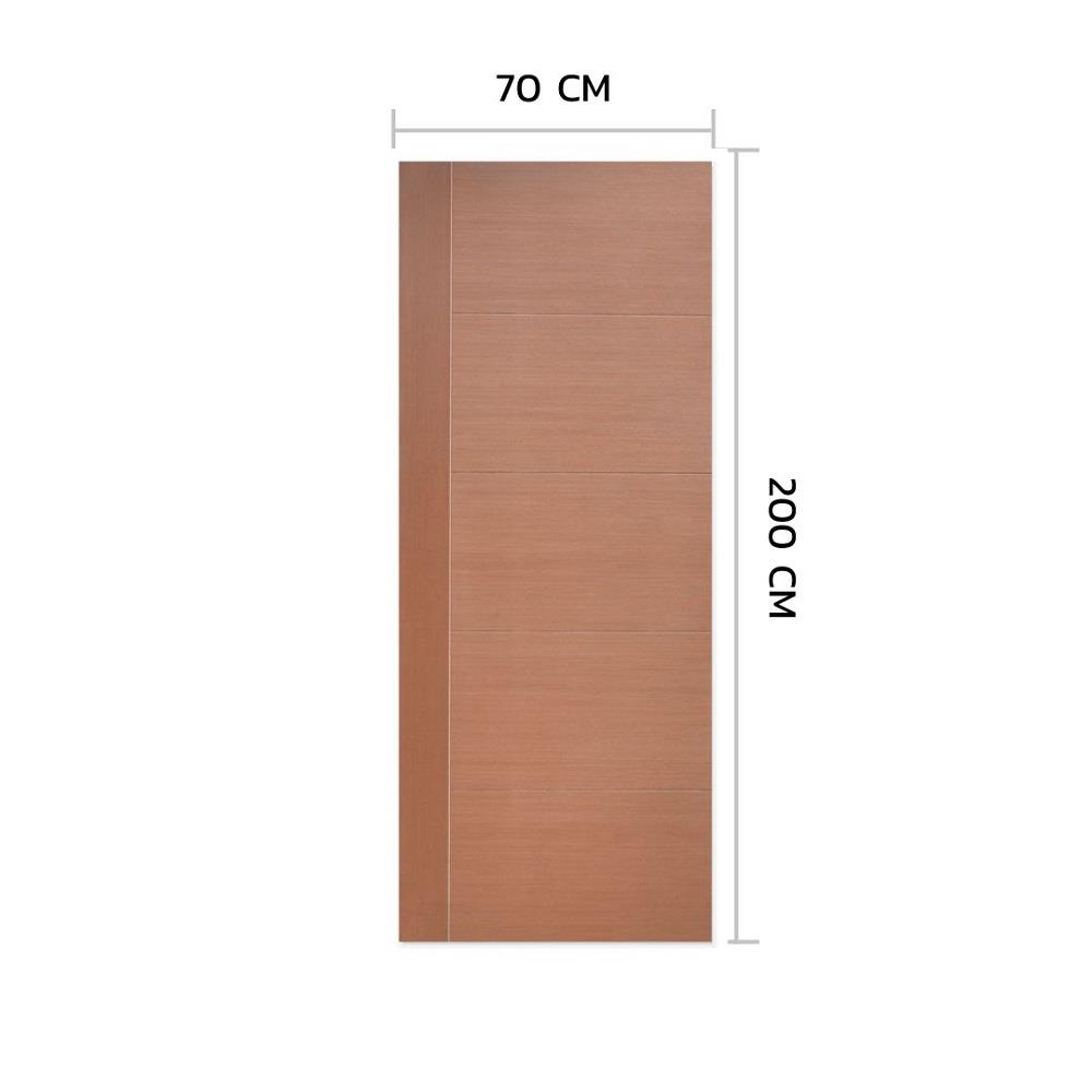 ประตูภายใน HDF ไม่เจาะลูกบิด METRO ROSE WOOD 02 VENEER 70x200 ซม. สีไม้สัก