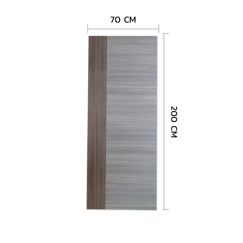 ประตูภายในเมลามีน ไม่เจาะลูกบิด METRO MD390 ATLANTA+MD520 ALTONA 70x200 ซม. สีเทา-โอ๊ค