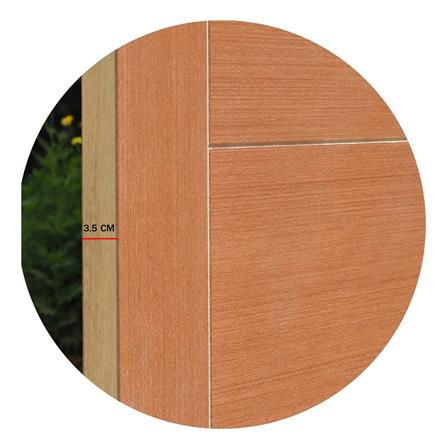 ประตูภายใน HDF ไม่เจาะลูกบิด METRO ROSE WOOD 02 VENEER 90x200 ซม. สีไม้สัก_4