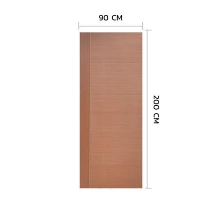 ประตูภายใน HDF ไม่เจาะลูกบิด METRO ROSE WOOD 02 VENEER 90x200 ซม. สีน้ำตาล_3