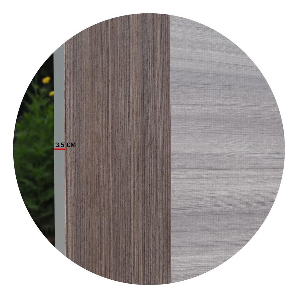 ประตูภายในเมลามีน ไม่เจาะลูกบิด METRO MD390 ATLANTA+MD520 ALTONA  90x200 ซม. สีเทา-โอ๊ค