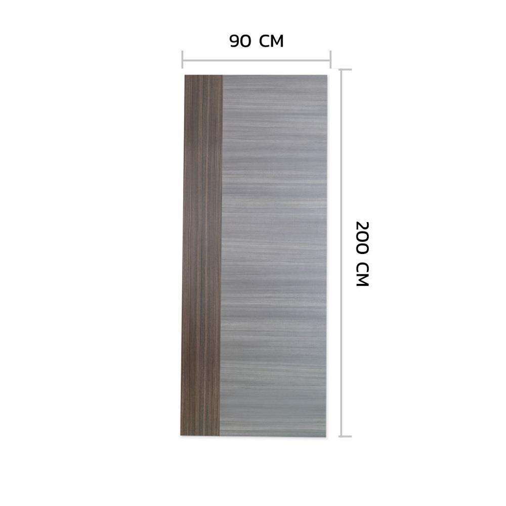 ประตูภายในเมลามีน ไม่เจาะลูกบิด METRO MD390 ATLANTA+MD520 ALTONA  90x200 ซม. สีเทา-โอ๊ค