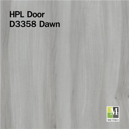 ประตูภายใน HPL ไม่เจาะลูกบิด METRO 3358 DAWN 70x200 ซม. สีเทา_1