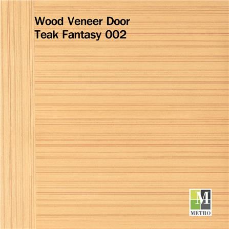 ประตูภายใน HDF ไม่เจาะลูกบิด METRO TEAK FANTASY 002 VENEER 70x200 ซม. สีน้ำตาล_1
