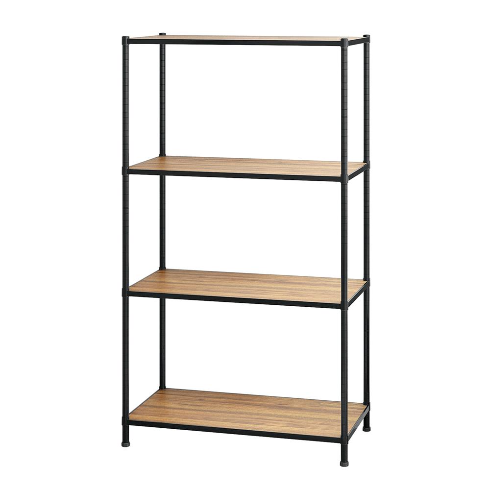 ชั้นวางของ 4 ชั้น FURDINI COZI 90 ซม. สีดำ/วอลนัท