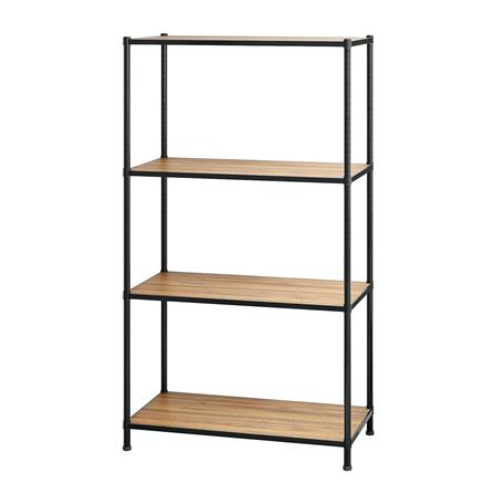 ชั้นวางของ 4 ชั้น FURDINI COZI 90 ซม. สีดำ/วอลนัท_0