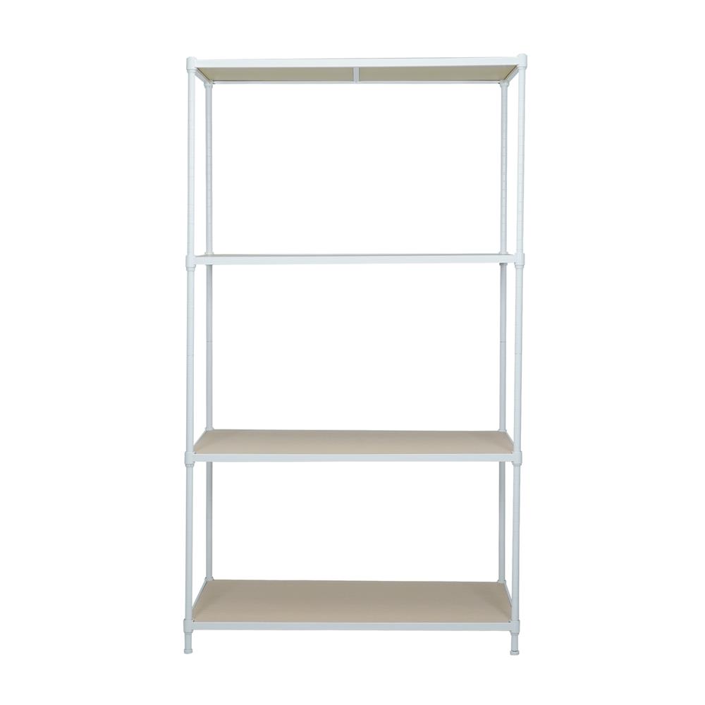 ชั้นวางของ 4 ชั้น FURDINI COZI 90 ซม. สีขาว/NATURAL