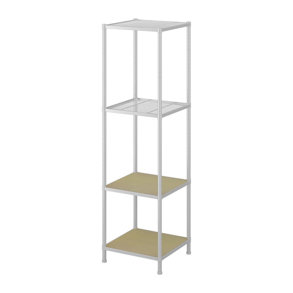 ชั้นวางของ 4 ชั้น FURDINI COZI 45 ซม. สีขาว/NATURAL_1