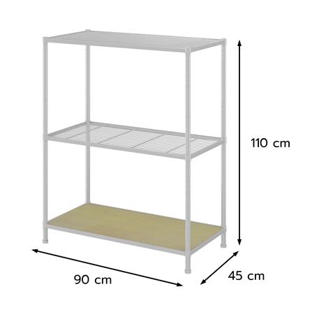 ชั้นวางของ 3 ชั้น FURDINI COZI 90 ซม. สีขาว/NATURAL_5