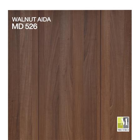 ประตูภายในเมลามีนทนไฟ METRO MD526 WALNUT AIDA 90x200 ซม. สีโอ๊ค_1