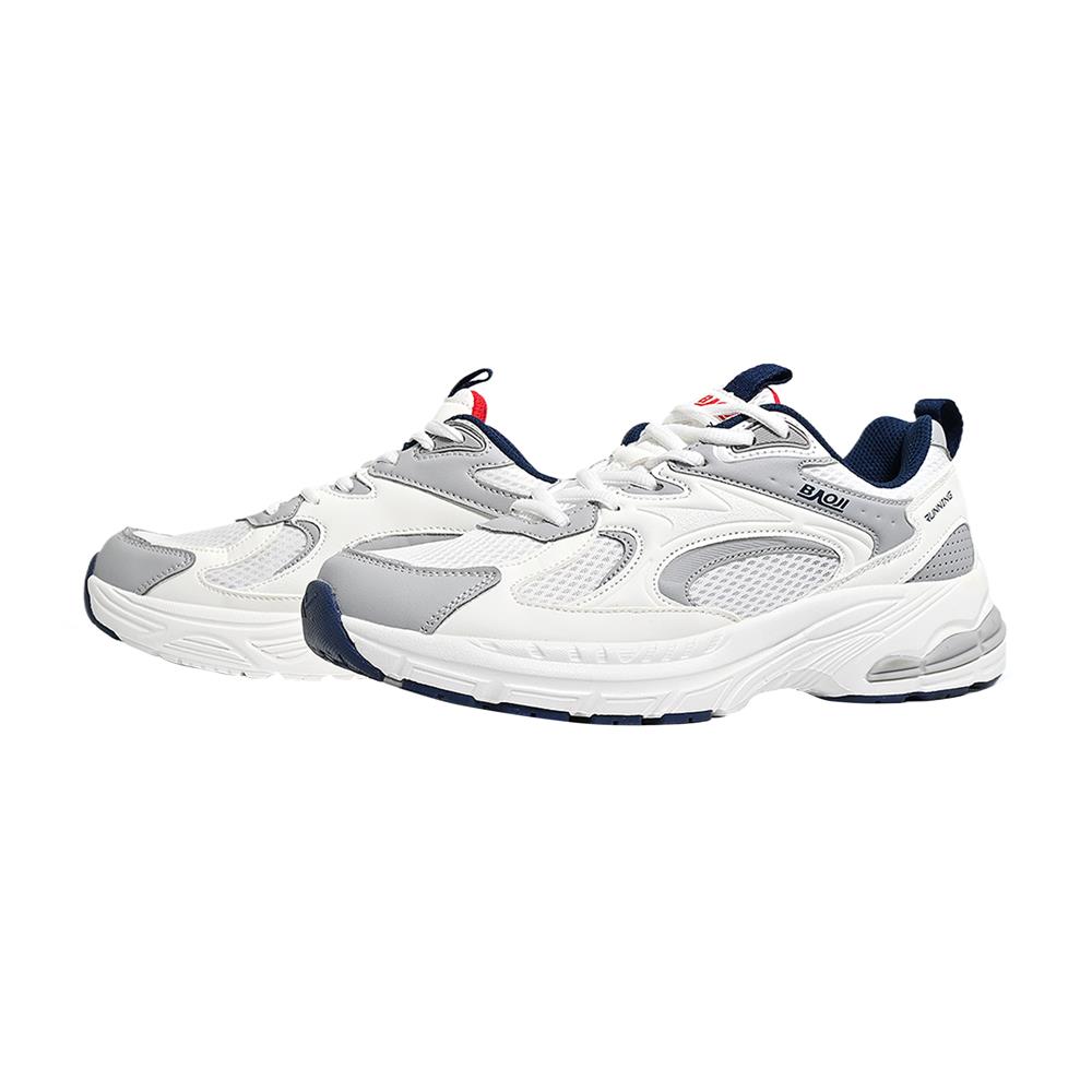 รองเท้าวิ่งผู้ชาย BAOJI BJM865 เบอร์ 42 สีขาว
