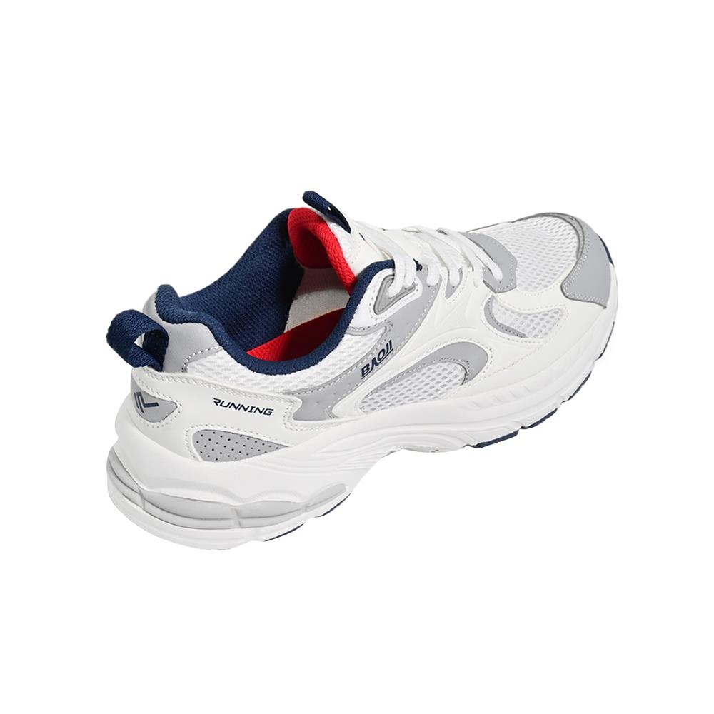 รองเท้าวิ่งผู้ชาย BAOJI BJM865 เบอร์ 42 สีขาว