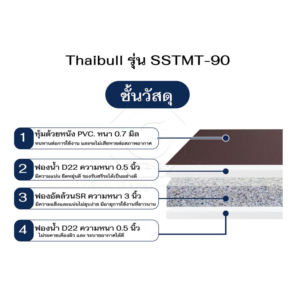 ที่นอน 3 ฟุต THAIBULL SSTMT-90 91x192x10 ซม. สี BROWN