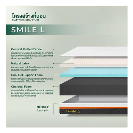 ที่นอน 6 ฟุต PICASSO SMILE L 8 นิ้ว (พร้อมหมอนหนุน 2 ใบ)_6