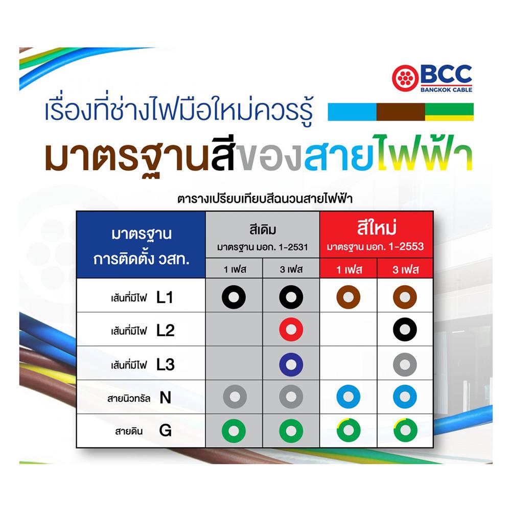 สายไฟ THW IEC01 BCC 1X6 ตร.มม. 100 ม. สีเขียว/เหลือง