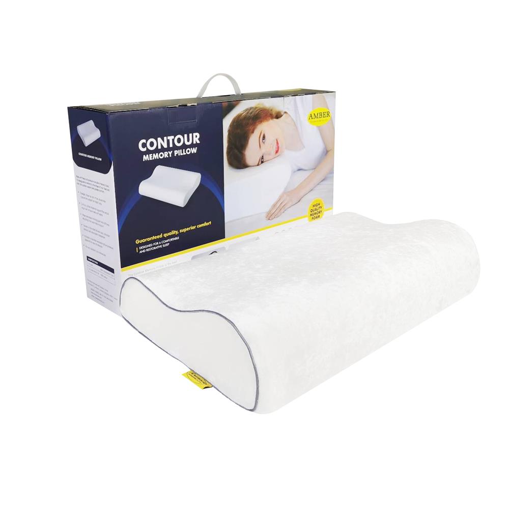 หมอนสุขภาพ เมมโมรี่โฟม AMBER 56x35x12 ซม. สีขาว