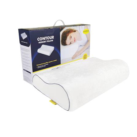 หมอนสุขภาพ เมมโมรี่โฟม AMBER 56x35x12 ซม. สีขาว_3