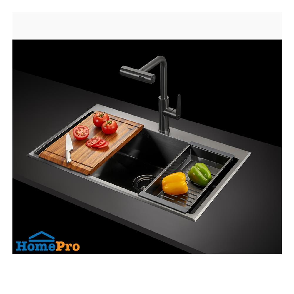 ซิงค์ฝัง 1 หลุม MEX SC82GM สีเทาดำ