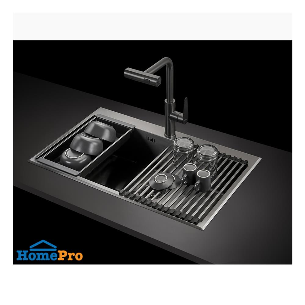 ซิงค์ฝัง 1 หลุม MEX SC82GM สีเทาดำ