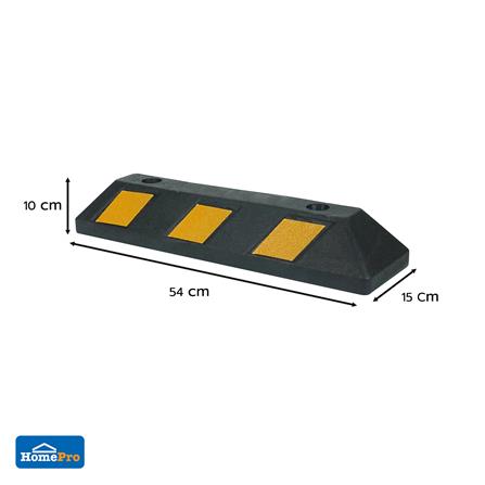 ยางกั้นล้อรถยนต์+พุ๊ก RIGHT 10x54x15 ซม. สีเหลือง/ดำ_5