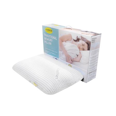 หมอนสุขภาพ เมมโมรี่โฟม AMBER 60x40x13 ซม. สีขาว_3