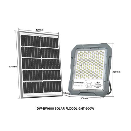 สปอตไลท์ SOLAR RANDY DW-BW 600 วัตต์ COOL WHITE สีเทา_14