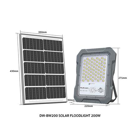 สปอตไลท์ SOLAR RANDY DW-BW 200 วัตต์ COOL WHITE สีเทา_14