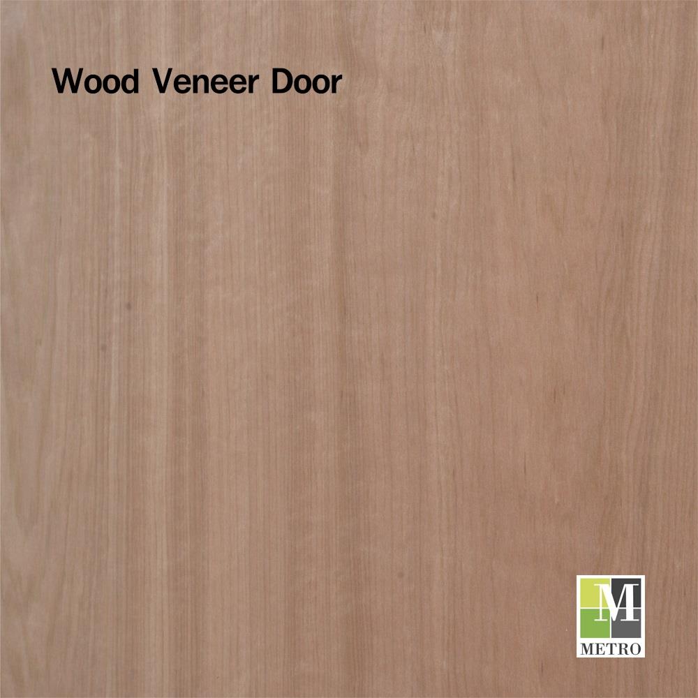 ประตูภายในไม้อัดยางไส้ไม้ ไม่เจาะลูกบิด METRO 90x200 ซม. สีน้ำตาล