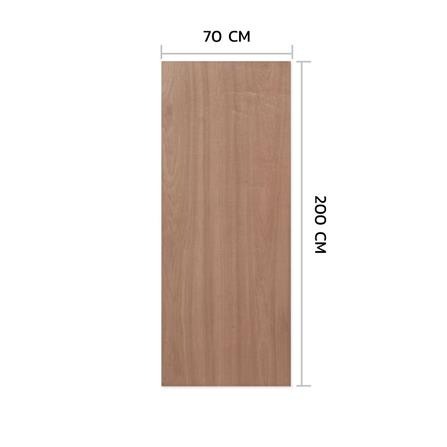 ประตูภายในไม้อัดยางไส้ไม้ ไม่เจาะลูกบิด METRO 90x200 ซม. สีน้ำตาล_3